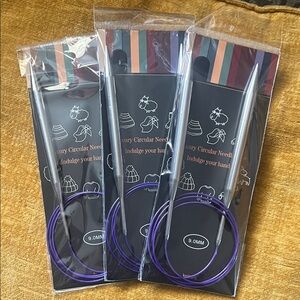 Luxury Circular Knitting Needles - Purple